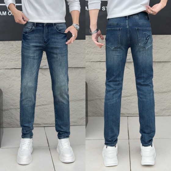 Dior Slim-Fit Blue Washed Denim Jeans